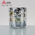 Black Color dot hand-blownglass cup Water Juice Glass